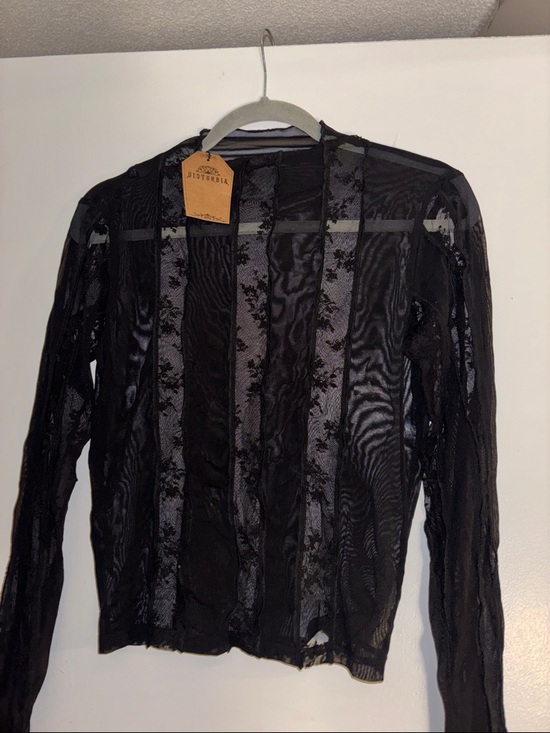 Disturbia Dresses & Skirts - Disturbia Black Sheer Lace Long Sleeve Cardigan